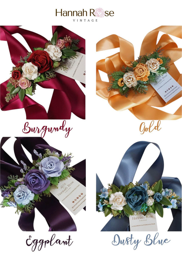 Bridal Flower Sash Belts for Flower Girl