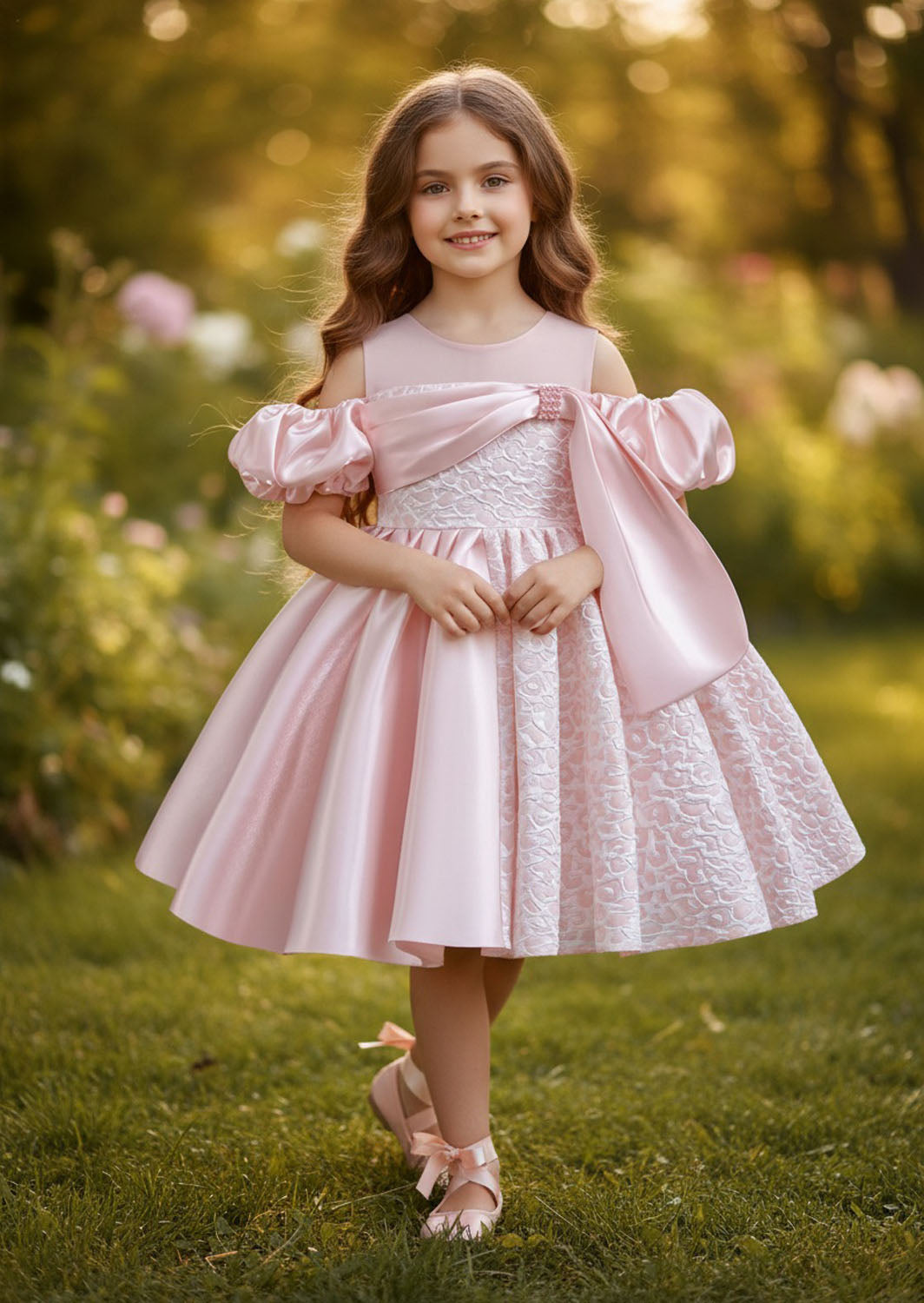 Toddler Girl Francesca Party Special Occasion Flower Girl Dress Pink