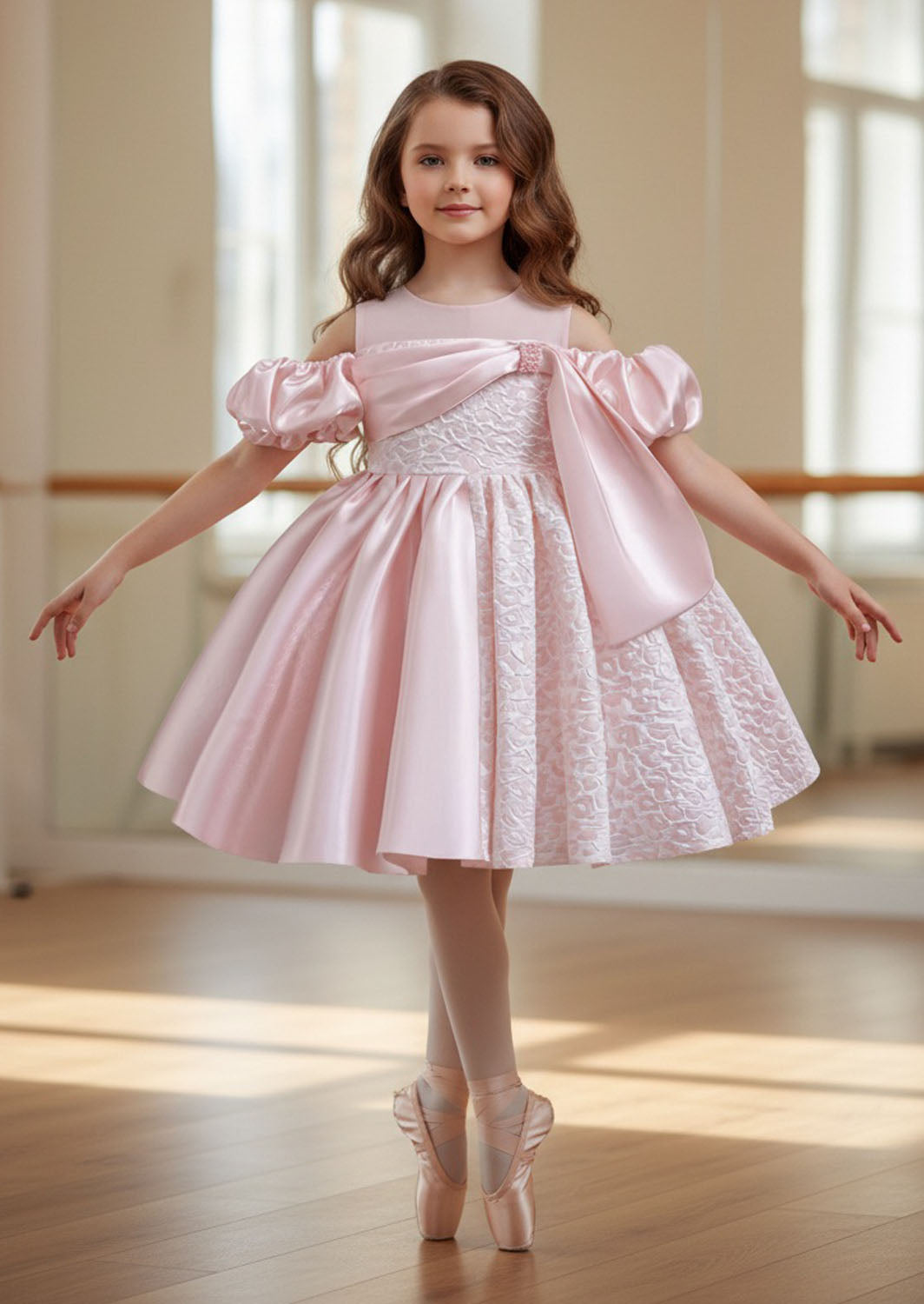Toddler Girl Francesca Party Special Occasion Flower Girl Dress Pink