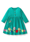 Garden Flowers Dress in Green