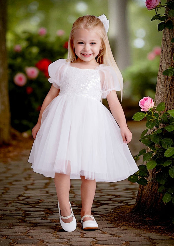 Luna Party Dress in White