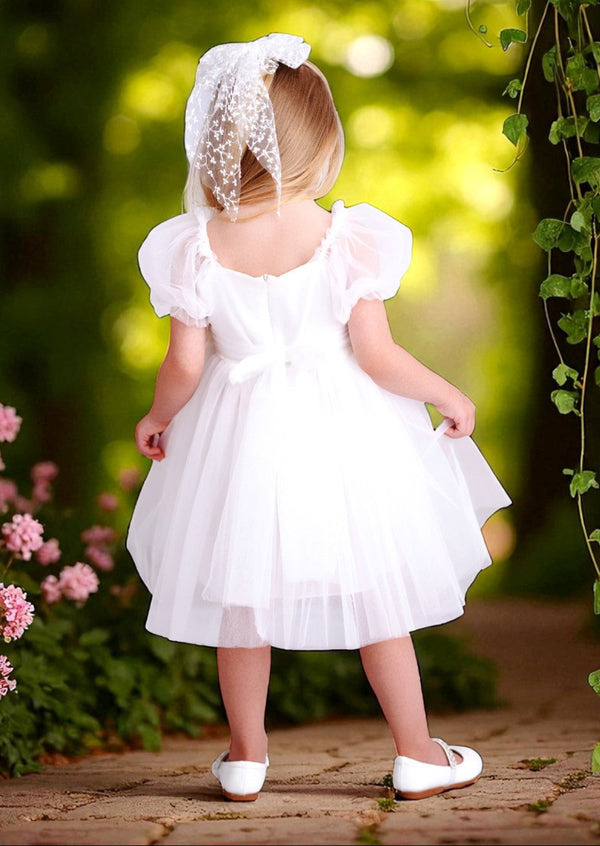 Luna Party Dress in White