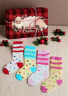 Colorful Fun Dot Socks Gift Box - 4 Pack