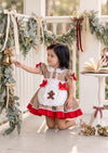 Gingerbread Cookie Girl's Christmas Dress