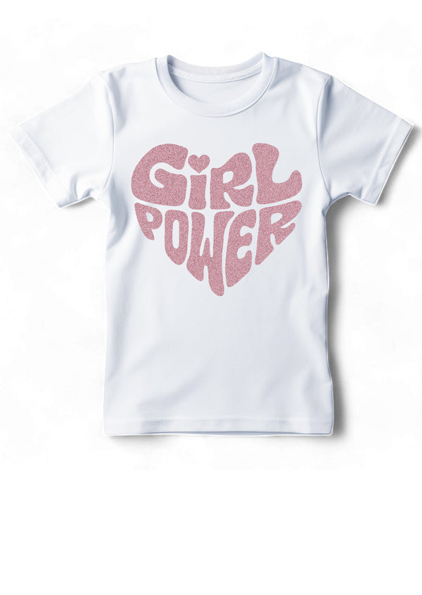 Girl Power Pink Glitter Tee