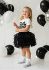Girl Power Tee & Black Layered Tutu Set