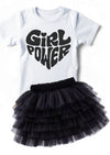 Girl Power Black Glitter Tee