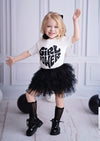 Girl Power Black Glitter Tee & Tutu Set