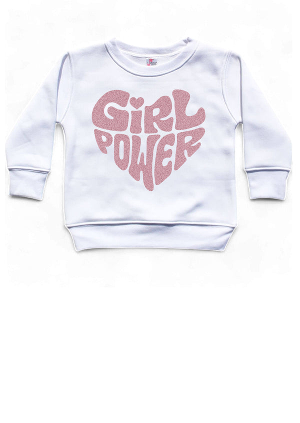 Girl Power Pink Glitter Crewneck & Leggings Set