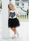 Girl Power Tee & Black Layered Tutu Set | Girls Cotton Tees & Outfits