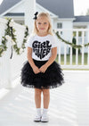 Girl Power Tee & Black Layered Tutu Set | Girls Cotton Tees & Outfits
