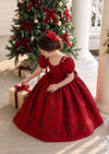 Girls Winter Rose Portrait Dress | Girls Holiday Dresses