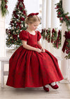 Girls Winter Rose Portrait Dress | Girls Holiday Dresses