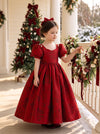 Girls Winter Rose Portrait Dress | Girls Holiday Dresses