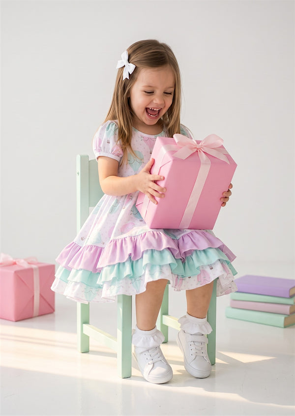 Pink Mint Pastel Balloons Birthday Twirl Dress - Twirl Dresses