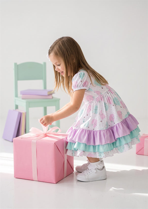 Pink Mint Pastel Balloons Birthday Twirl Dress - Twirl Dresses