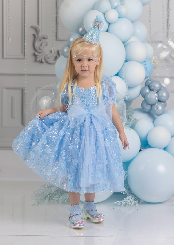The Glass Petal Gown in Cinderella Blue