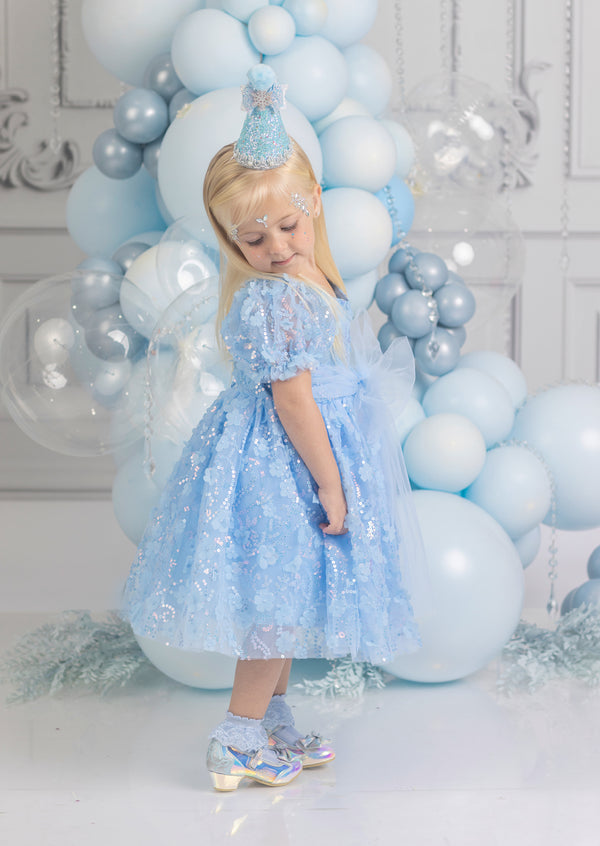 The Glass Petal Gown in Cinderella Blue