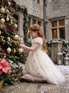 Silver Bow Dream Dress | Ivory Tulle Special Occasion Dress for Girls