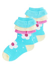 girls glitter dot flower socks