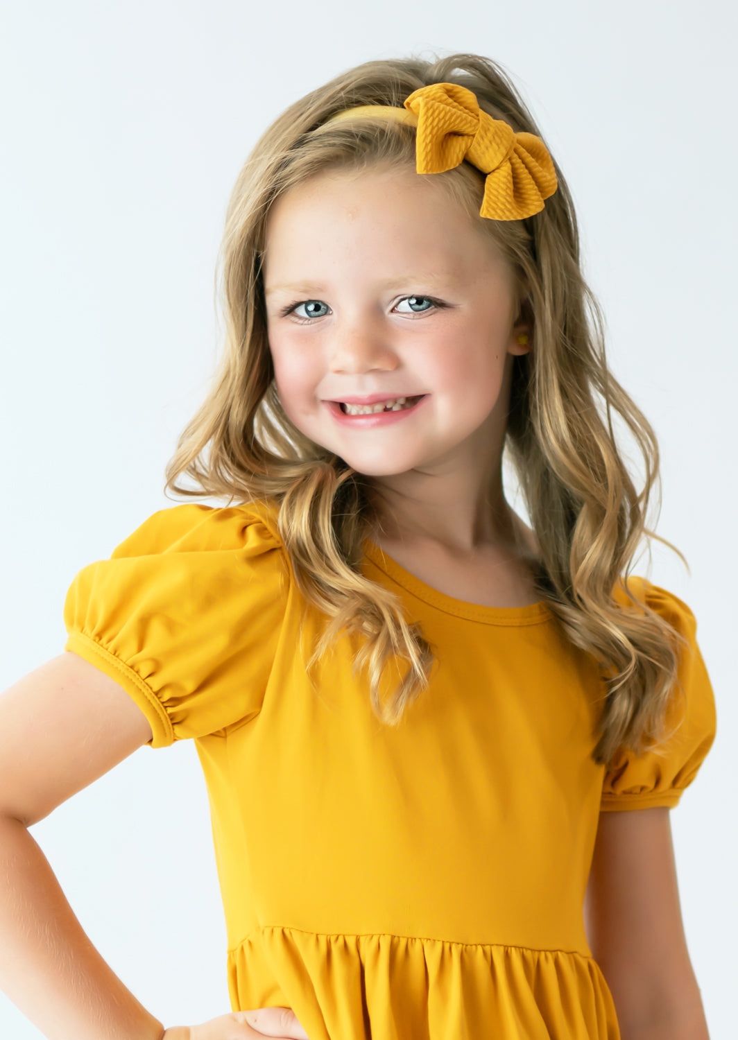 Soft Textured Fabric Headband Bow | Pink