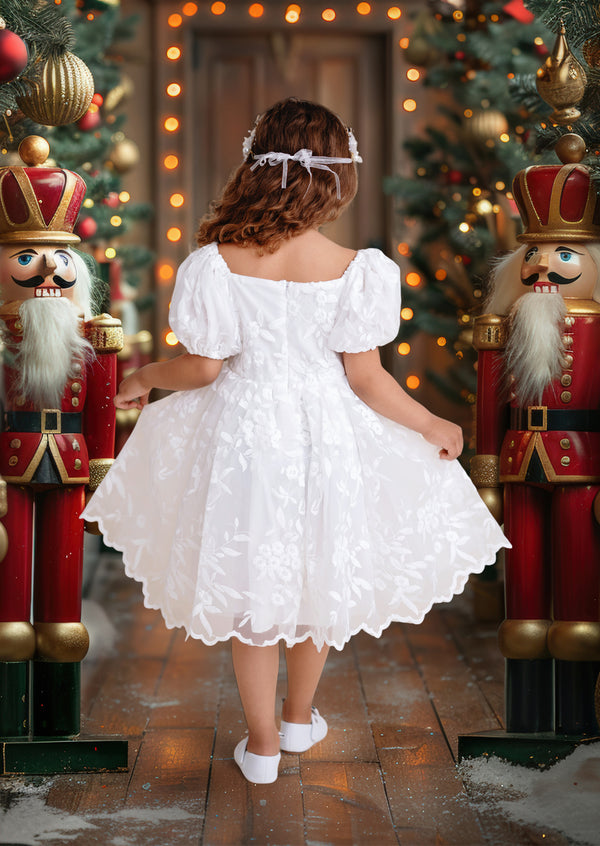 Grace Knee Length White Lace Special Occasion Dress