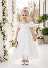 White Embroidered Lace Flower Girl Dress | Flower Girl Dresses