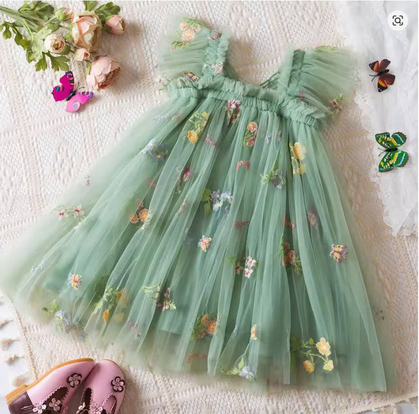 Willow Butterfly Floral Tutu Dress