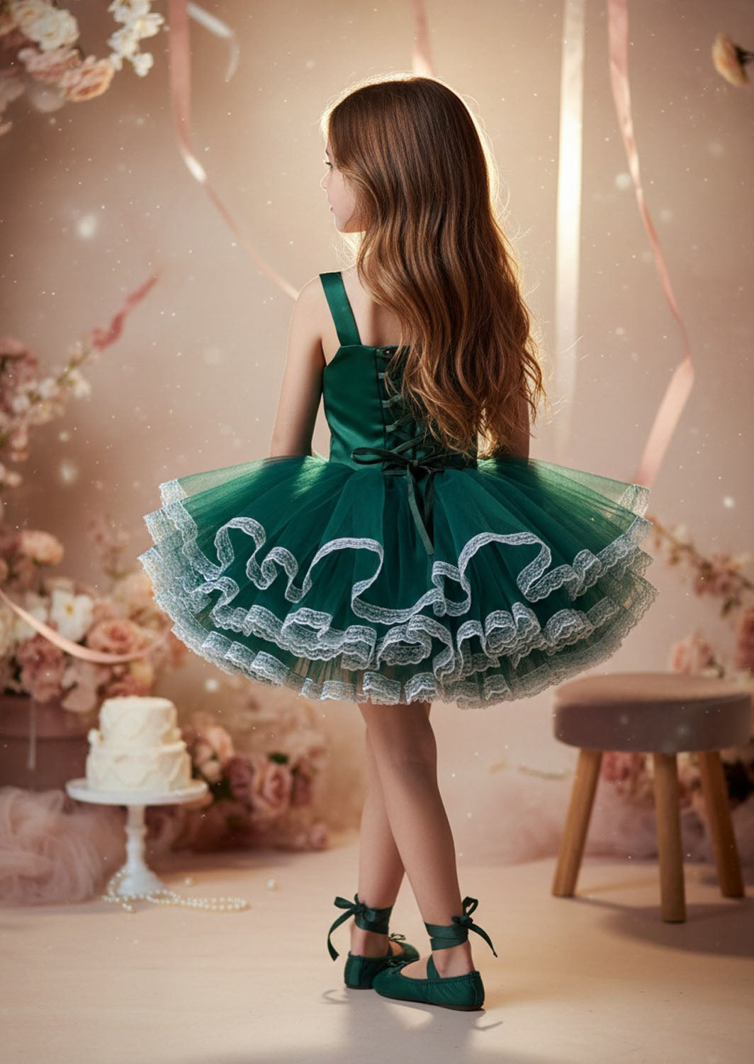 Odette Tutu Dress Deep Emerald