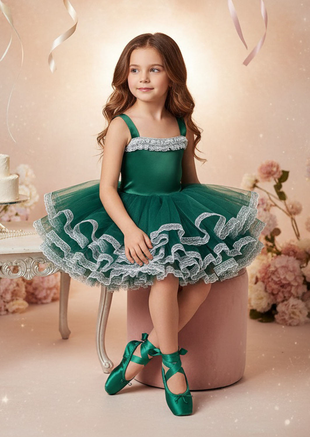 Odette Tutu Dress Deep Emerald