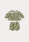 Margie Bloomer Set in Deep Olive Floral