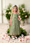 lace flower girl dresses in sage for toddlers