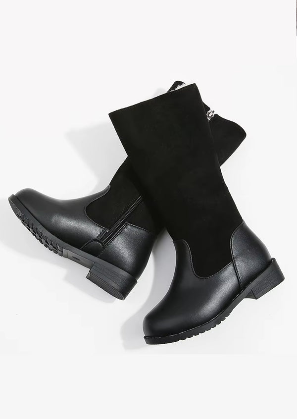 Girls Gretel Boots in Black| Girls Knee Boots