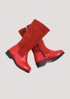 Girls Gretel Boots in Red | Girls Knee Boots