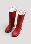 Girls Gretel Boots in Red | Girls Knee Boots