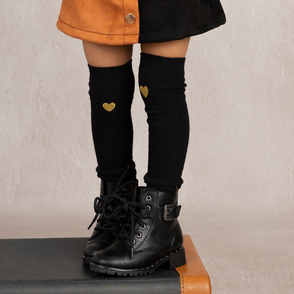 My Heart Girls Over-Knee-Socks in Black