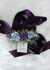 Eggplant Flower sash, wedding sash, flower sash, bridal sash, sash belt, flower girl dress sash
