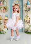 White Hearts Tutu Dress