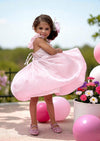 Whimsy Sequin Ruffle Sleeve Party Dress in Pink