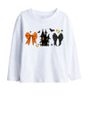 Haunted House & Bows Halloween Shirt | Cute Girls Tees