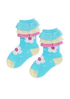 girls blue flower socks