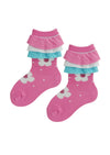girls pink and white socks