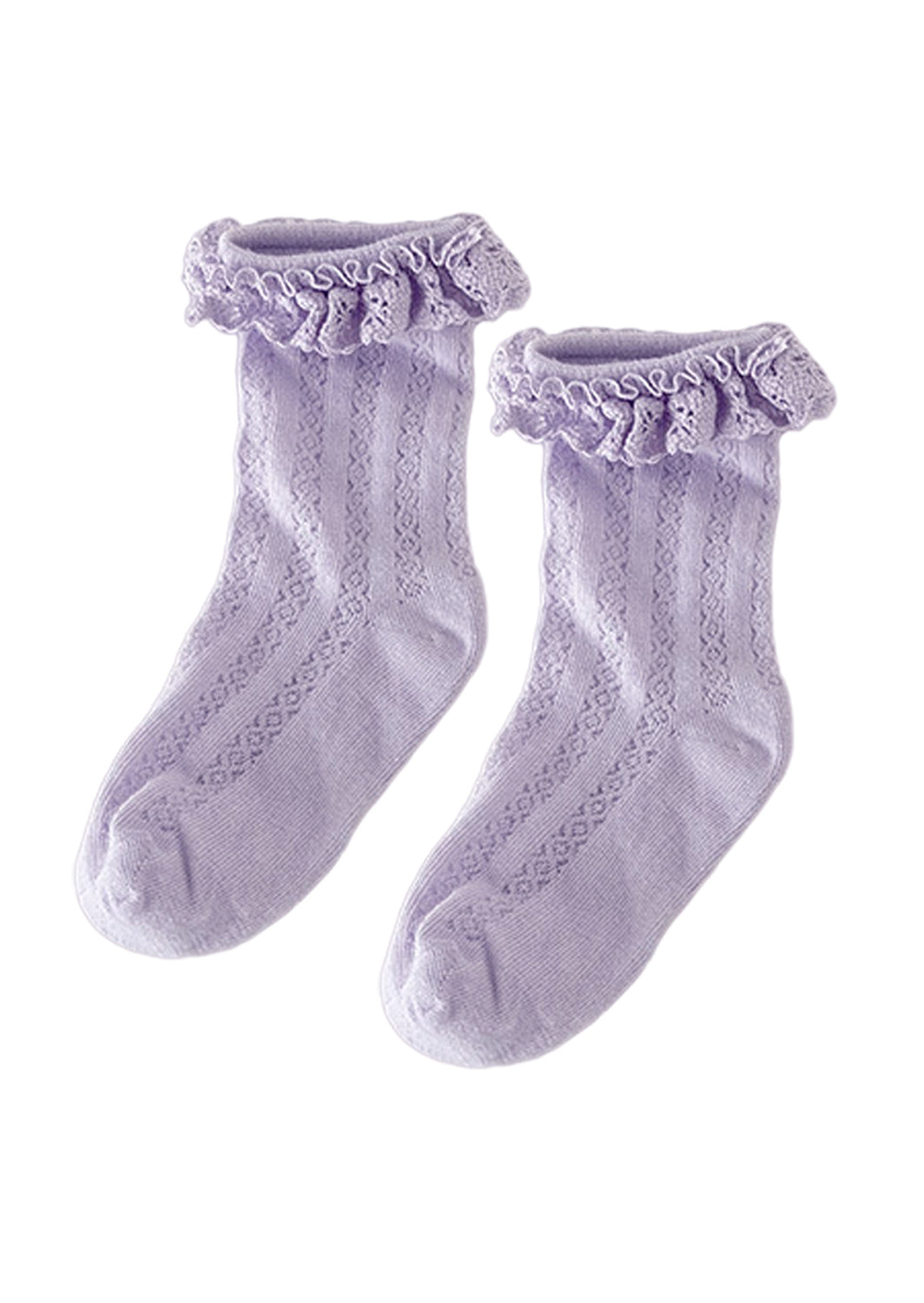 Girls lace top midi socks