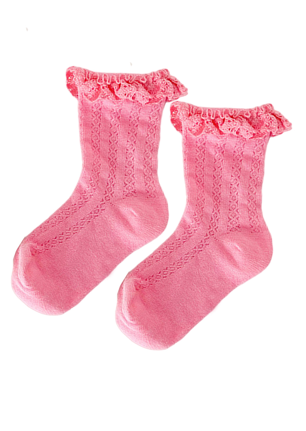 girls candy pink midi socks