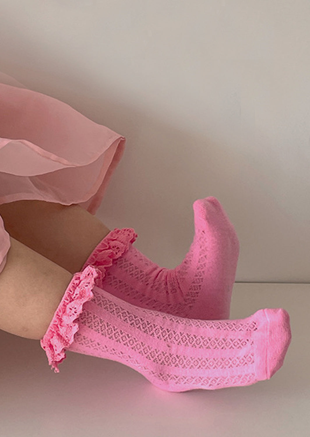 girls candy pink boot socks