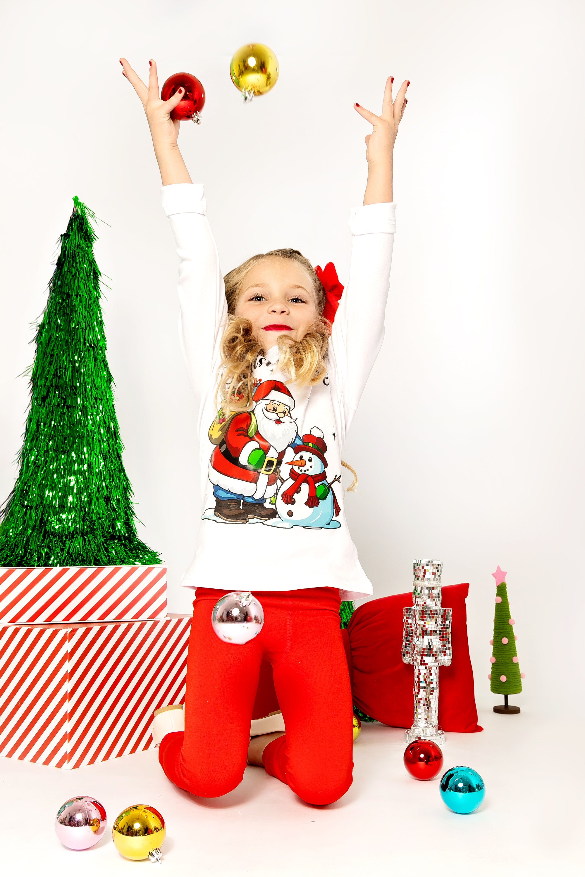 Christmas Santa & Snowman Tee Shirt