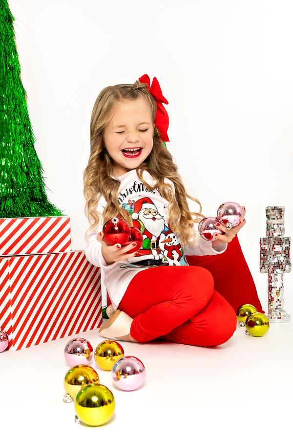 Christmas Santa & Snowman Tee Shirt