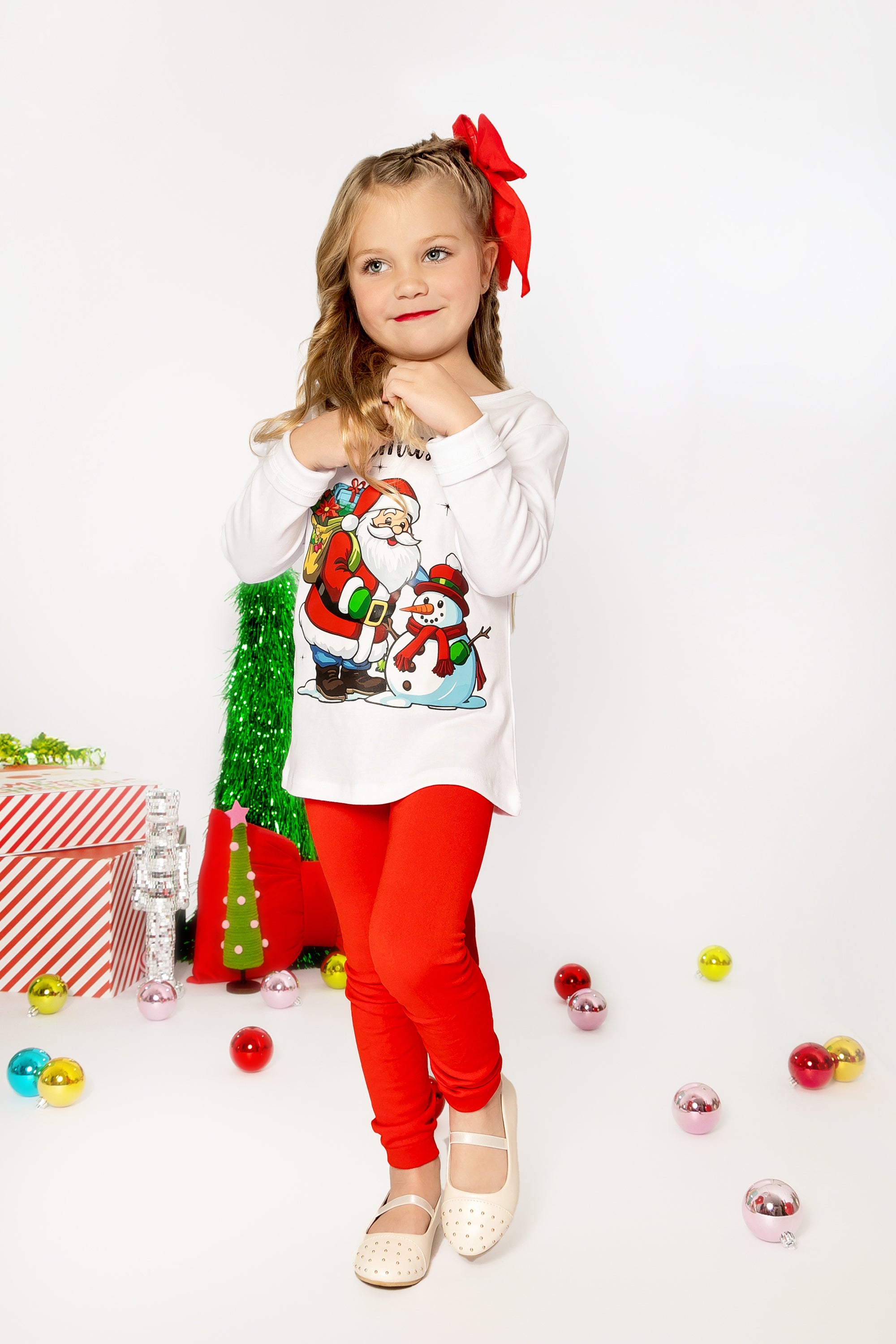 Christmas Santa & Snowman Tee Shirt