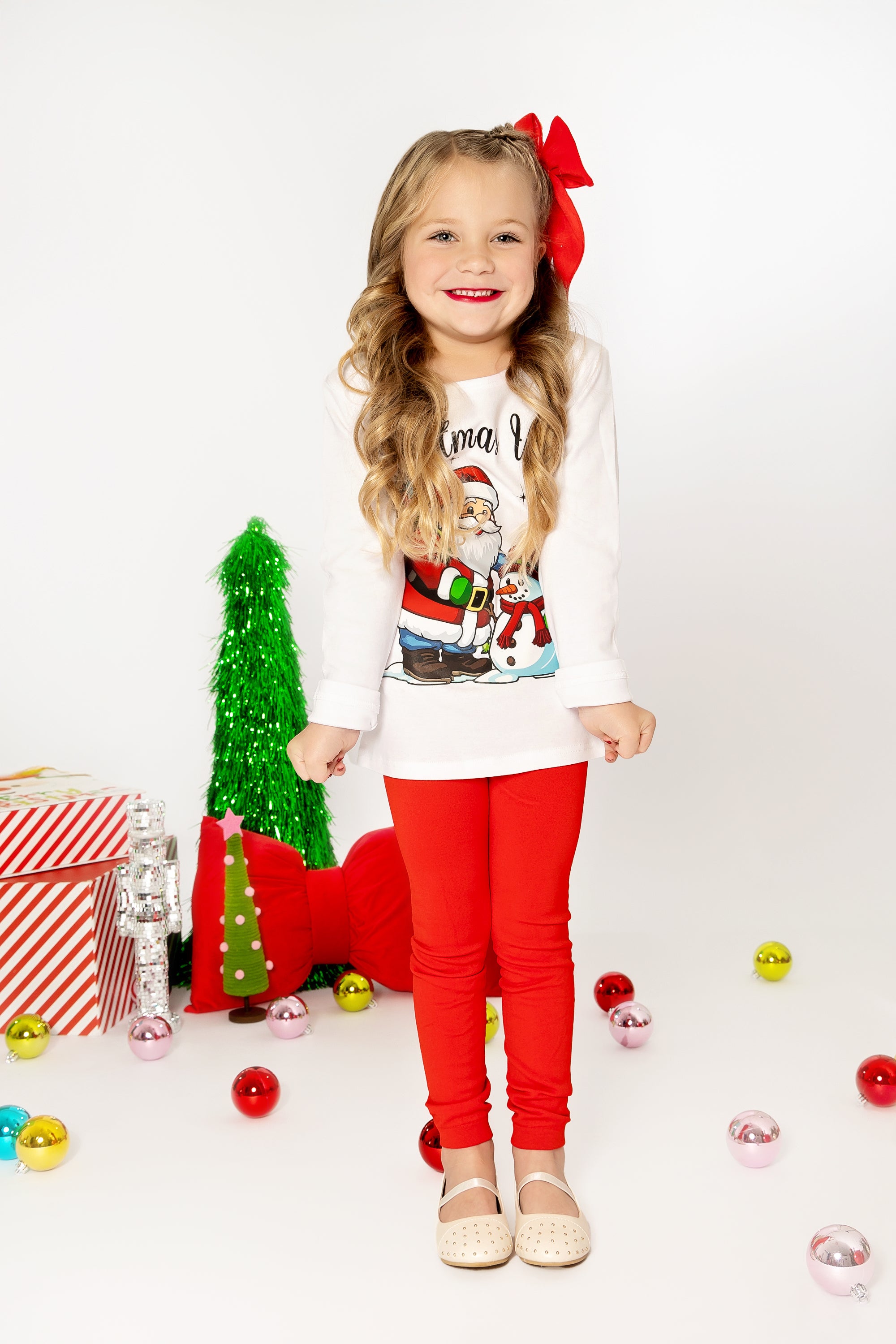 Christmas Santa & Snowman Tee Shirt