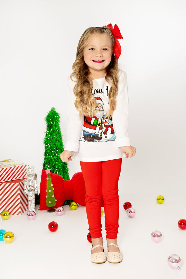 Christmas Santa & Snowman Tee Shirt